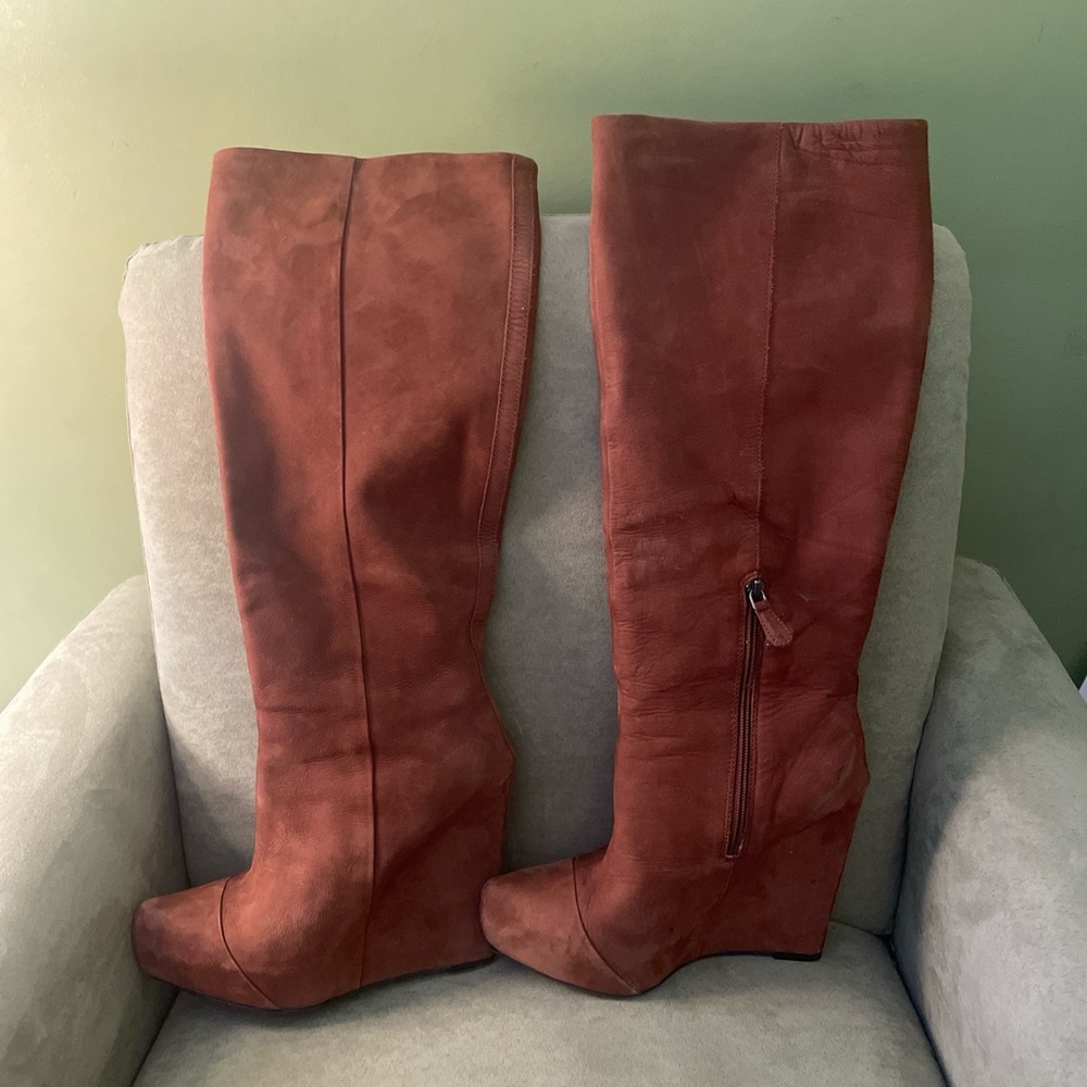 Women's Brown Wedge Boots